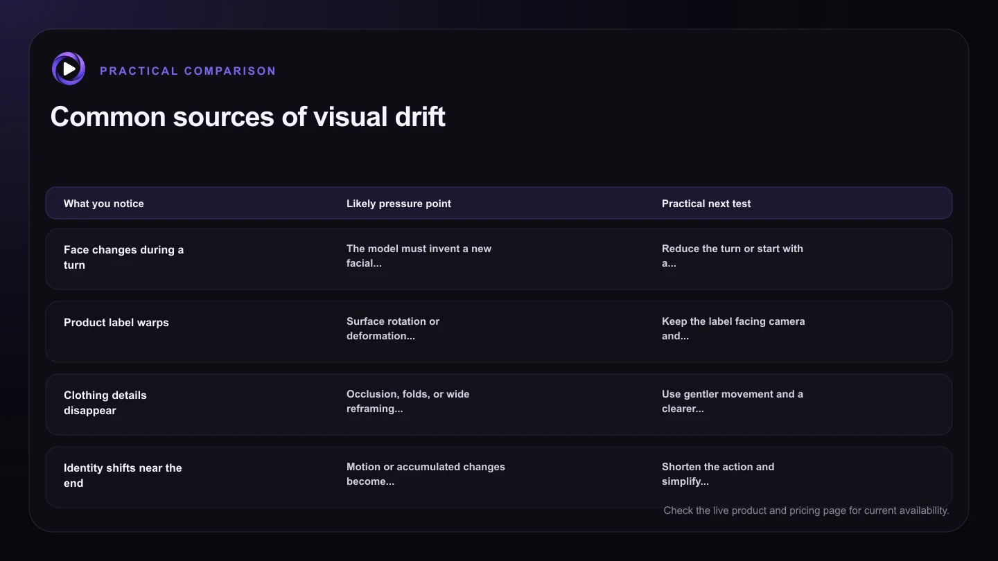 Common sources of visual drift