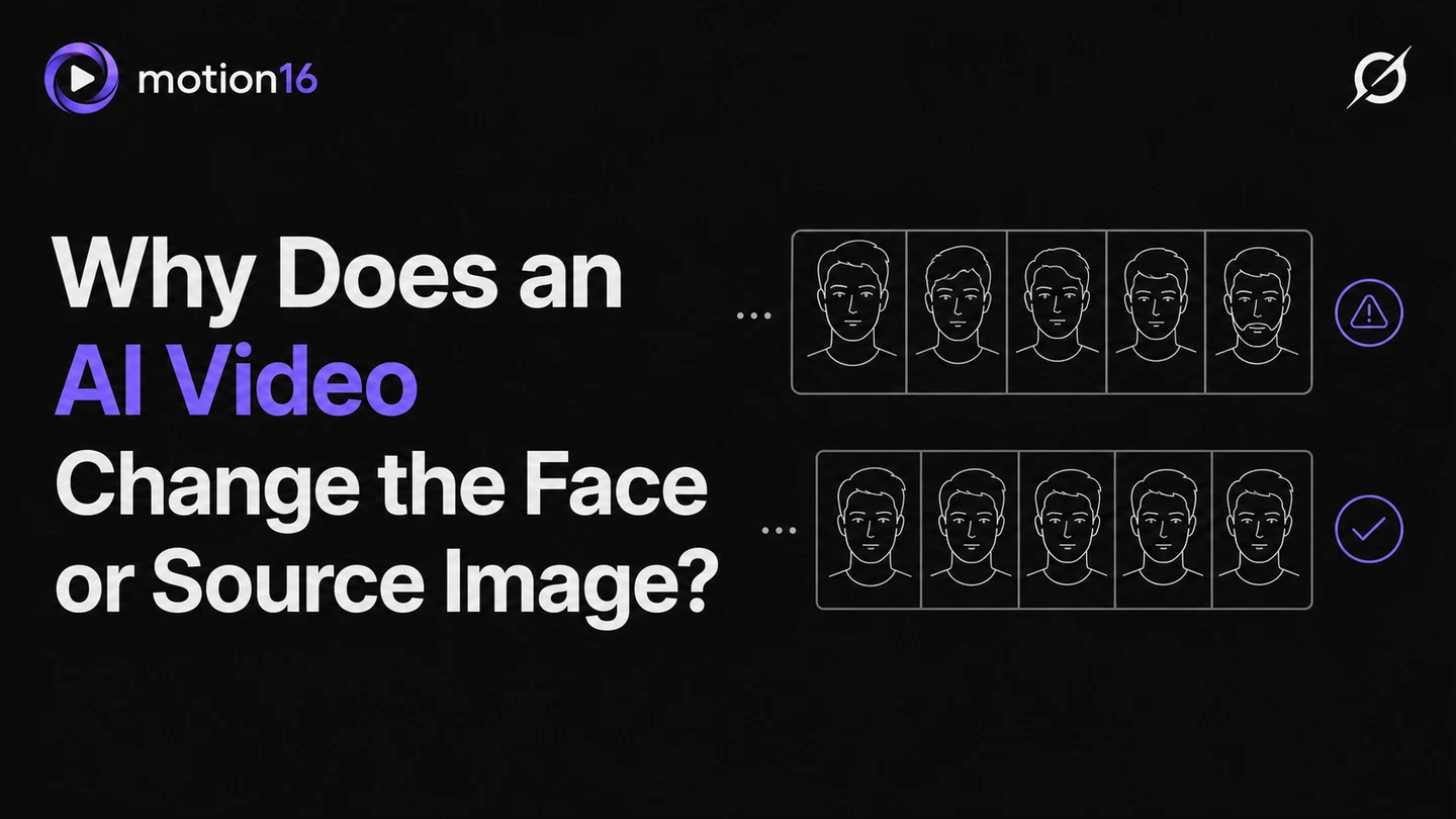 Why does an AI video change the face or source image?